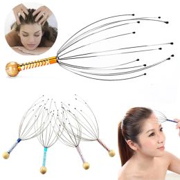 Massager 1Pcs Octopus Head Relaxing Massager Claws Head SPA Scalp Neck Stress Relief Massage Release Head Physician Steels Ball Massagers