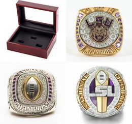 LSU 2019 2020 Geaux Tiger s National Orgeron College Football Playoff SEC Team s ship Ring Fan Men Gift Wholesale7546076