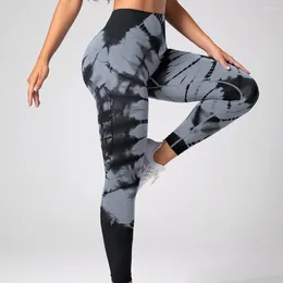 Active Pants Pilates Leggings For Women Fitness Yoga High Waist Tie Dye Legging Workout Scrunch BuLifting Sports Gym Tights