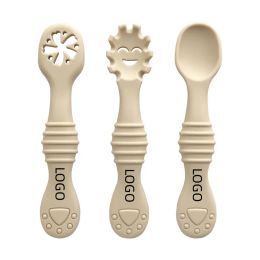 Feeding Free Personalised Name 3PCS Baby Spoon Children's Tableware Newborn Feeding Cutlery Toddler Learning Eating Baby Accessories