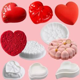 Moulds Valentine's Day Dessert Baking Tray Heart Silicone Mould for Baking Mousse Food Grade Silicone Cake Moulds Pastry Decoration Mould