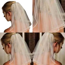 Wedding Hair Jewellery Delicate Wedding Bridal Veil with Rhinestone/ Pearl Girls Bride Veil Short Tulle Wedding Tiaras for Women Bridesmaids