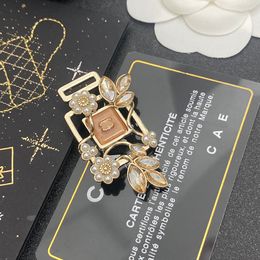 Luxury 18k Gold-Plated Brooch Brand Designer New Design Fashionable Charming Womens High-Quality Brooch High-Quality Diamond Inlaid Brooch Box