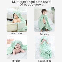 Product Baby Bath Absorbent Towels Bathrobes And Blanket Functions With Hood Hydrophilic Cloths Boby Girl Newborn Accessories Swaddle