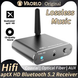 Adapter VAORLO aptXHD Bluetooth 5.2 Music Receiver HIFI Wireless Audio Adapter with 3.5mm Aux Toslink/Coaxial Output For Amplifer Car