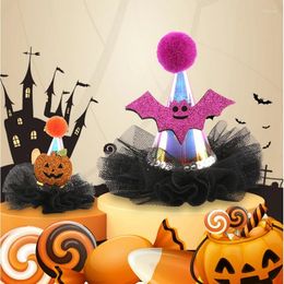 Dog Apparel With Light Bat Pumpkin Shaped Halloween Hat For Small Cat Mesh Ball Pets Funny Pography Props Grooming Costumes Headgear