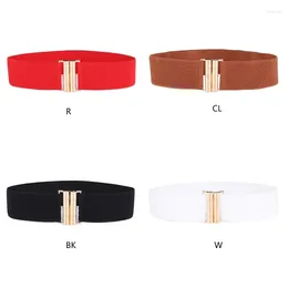 Belts Women Stretchy Waist Belt Elegant Wide Corset Universal Elastic Rope Decorative With Alloy BuBuckle