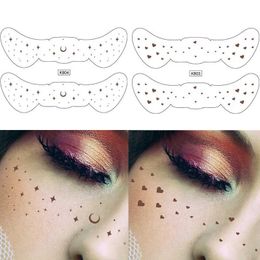 Tattoo Transfer Sexy Fake Freckle Face Tattoo Heart Party Makeup Female Fashion Freckles Makeup Sticker 240426