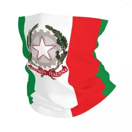 Bandanas Emblem Of Italy Neck Gaiter Men Women UV Face Shield Winter Italian Flag Bandana Scarf For Hiking