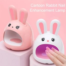 Kits 24W Mini UV LED Lamp For Nail Quick Dry Phototherapy Gel Nail Polish Dryer For Home Travel Use Rabbit Shape Design Nail Art Lamp