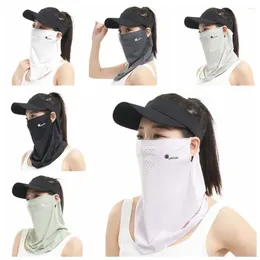 Scarves Letter Summer Silk Face Mask Fishing Shield Sun Protection Neckline Cover Cycling Anti-UV Sunscreen Veil