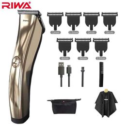 Hair Trimmer Riwa Mens Shaving Machine Barber Shop Professional RE-6321 Q240427