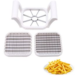 Tools 3 IN 1 Stainless Steel French Fry Cutter Great Kitchen Tools Manual Potato Shredder Multifunction Vegetable Fruit Slicer