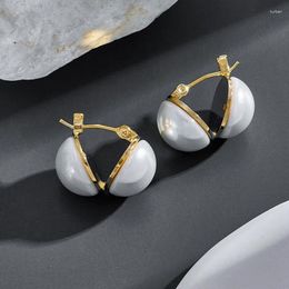 Stud Earrings 2024 Fashion Women Elegant Freshwater Pearl Drop Sexy Party Nature Baroque Accessories