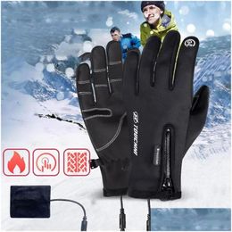 Ski Gloves Heated Cycling Electric Hand Warmer Usb Winter Warm For Outdoor Hiking Motorcycle 231017 Drop Delivery Sports Outdoors Snow Dh0Yw