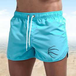 mens swimsuit casual shorts quick breathable beach style fitness and sports 240422