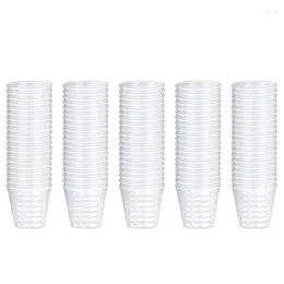 Disposable Cups Straws Set Of 100 Stackable Plastic S Glasses 30ml Reusable For Banquets Disposables Dessert G5AB