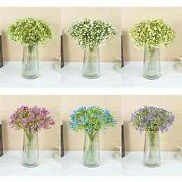 Decorative Flowers 12pcs Artificial Flower Babysbreath Branch Plastic Fake Plants Wedding Party Decoration Bouquet Gift Home Room El Table