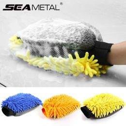 Gloves Doublefaced Car Wash Microfiber Chenille Gloves Thick Car Cleaning Mitt Wax Detailing Brush Glove for Car Care Accessories