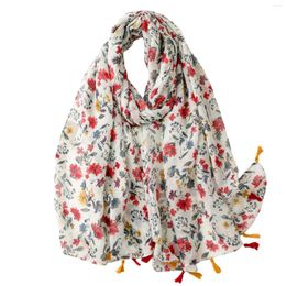 Scarves Women's Elegant Lightweight Print Floral Pattern Scarf Shawl Wraps For Spring Summer Fall