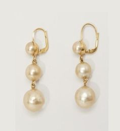 Designer Jewellery Fashion Long Round Pearl Earrings Gold Colour Dangle Tassel For Women Luxury Elegant Brand Bijoux Chandelier2884636