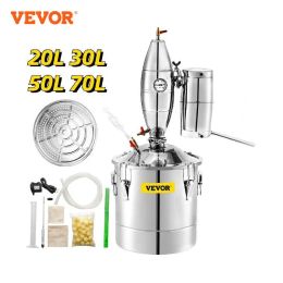 Machines VEVOR 20L 30L 50L 70L Alcohol Distiller Machine Beer Brewing Equipment DIY Wine Moonshine Apparatus Dispenser Kit Home Appliance