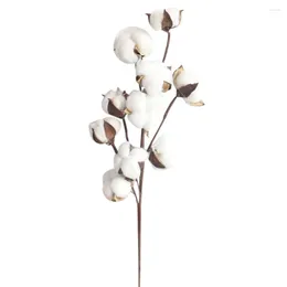Decorative Flowers Artificial Flower Dried Stems Filler Farmhouse Decor Cotton Floral Home BT