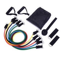 resistance exercise tubing band kit home office gym using all age suitable with handle grip door anchor and ankle strap3375802