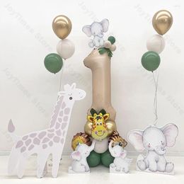 Party Decoration 3pcs 12inch Elephant KT Board Animal Themed Cardboard Cutouts Birthday Balloons Baby Shower Display Backdrop