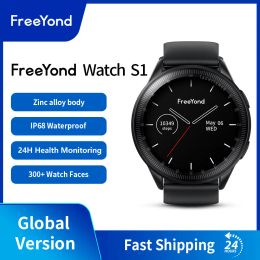 Watches FreeYond Watch S1 IP68 Waterproof Blood Oxygen Heart Rate Sleep Monitor Smart Watch For Android iOS 100 Sport Models Smartwatch