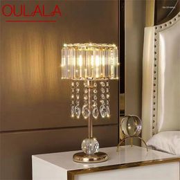 Table Lamps OULALA NordicCrystal Lamp Modern Luxurious Living Room Bedroom Study LED Originality Bedside Desk Light