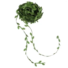 Decorative Flowers Artificial Green Leaves Vines DIY Ribbon Crafts Fake