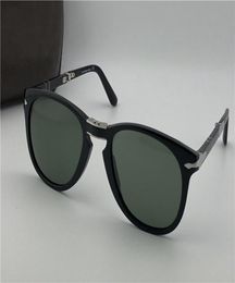 Fashion designer sunglasses 714 classic retro pilot folding frame glass lens UV400 protection eyewear with leather case5418217