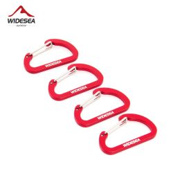 Shelters Widesea 4pcs Camping Hiking Mountaineering Buckle Aluminium Alloy Cord Buckles Equipment Outdoor Tents Accessory