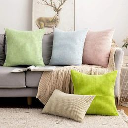 Pillow Dot Corduroy Cover 45x45cm Thick Soft Decorative For Sofa Livingroom Pillowcase Bedroom Case
