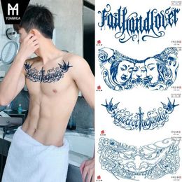 Tattoo Transfer Herbal Juice Breast Patch Tattoo Sticker Lasts For 7-15 Days. Temporary Tattoos Sticker For Large-sized Chest And Back 280*150mm 240426