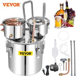 Machines VEVOR Distiller Alcohol Alambique Brewing Still 12/20/30/50L SUS Water Alcohol Distiller Wine Making Boiler Home Brewing Kit