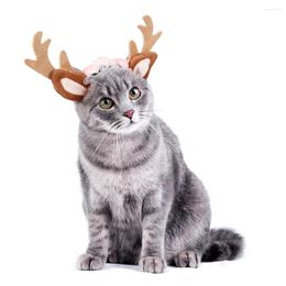 Dog Apparel Lovely Elk Cat Hats Puppy Accessories Good Quality Softable Clothes Farbic Material Pet Head Teddy Dress Up Costume Be02