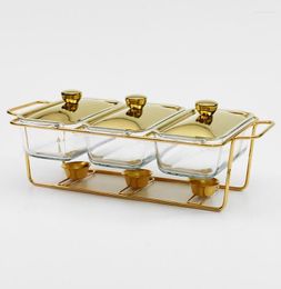 Plates Wedding Party Luxury Glass Chafing Dish El Serving Gold Buffet Warmer8437204