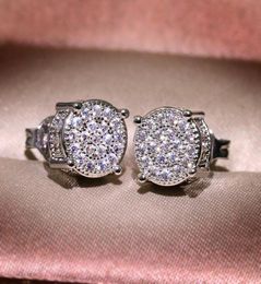 Earrings Studs Yellow White Gold Plated Sparkling CZ Simulated Diamond Earrings For Men Women 159 T22169142