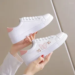 Casual Shoes Spring Breathable Flat Sole With Leather Lace Up Sports Fashion Little White