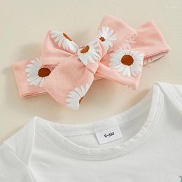 Clothing Sets Baby Girl Summer Clothes Aunties Ie Short Sleeve Romper Top Floral Shorts Headband Set