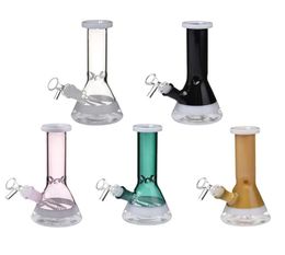 Glass Water Pipe Smoke 18mm Female Joint 200mm Tall Heady Oil Rig Bubbler Bong Multiple Color Hookah330G8559895