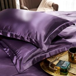 Double sided silk pillowcase mulberry silk beauty silk summer ice silk pillowcase 240415