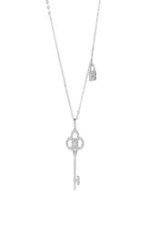 High quality s925 sterling silver key pendant necklace ladies fashion simple clavicle chain necklace Jewellery gift 6XL1041256Q6693325