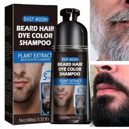 Shampoos 100ml Herbal Extract Fast Permanent Black Dye Grey Hair Shampoo Natural Black Beard Dye Shampoo For Men Hair Colour Dye Cream