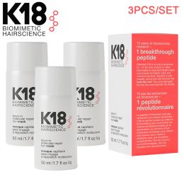 Treatments 3PCS K18 LeaveIn Molecular Repair Hair Mask Damage Restore Soft hair Deep Repair Keratin & Scalp Treatment Hair Care 50ml