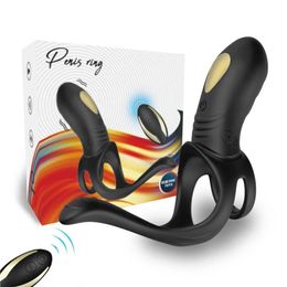 Nxy Cockrings Remote Control Vibrating Cockring Penis Cock Ring for Man Erection Delay Ejaculation Clit Vibrator Sex Toys Couples 240427