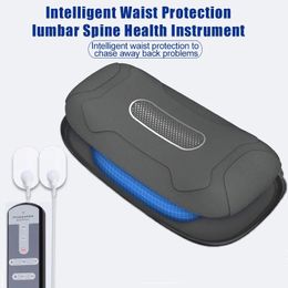 Lumbar Massager For Pain Relief Adjustable Intensity EMS Vibration Intelligent Electric Inflatable Back Posture Corrector 240424