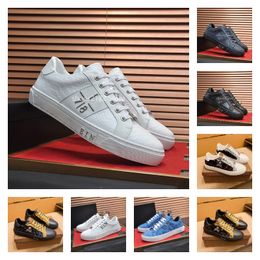 Male Plein Shoes Low-tops Lace-Up Luxury Designer Fashion Chaussure Scale Classic High Quality Leather Skulls Pattern Casual Breathable Board Sneakers Size 38-44
